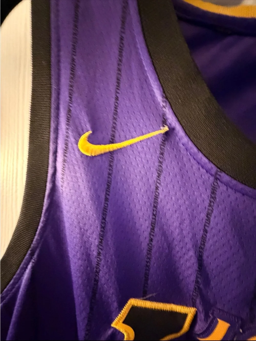 Nike Los Angeles Lakers Purple and Yellow #0 Basketball Jersey